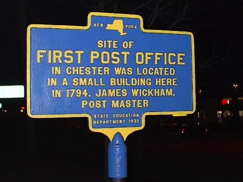 First Post Office Historic Marker. chs-001884